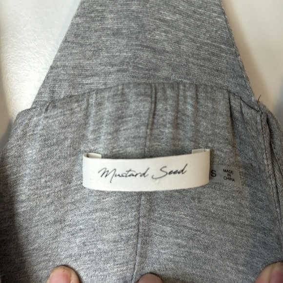 Heather Gray Tie-Front Dress buckle size Small - Picture 4 of 6